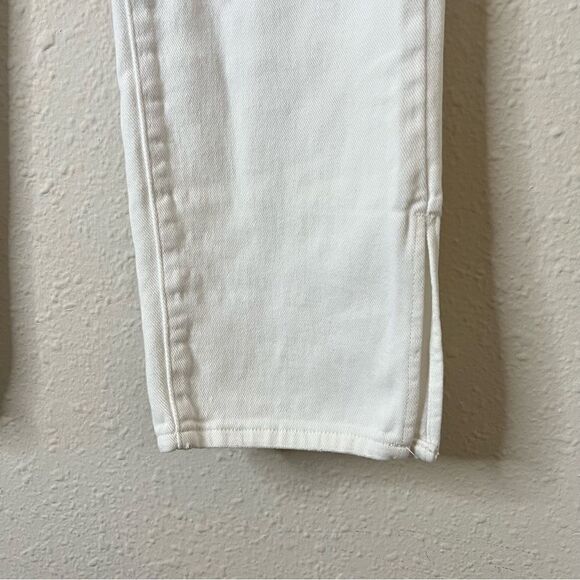 Good American Good Boy White Distressed Straight Jeans Size 2/26 - Picture 8 of 12
